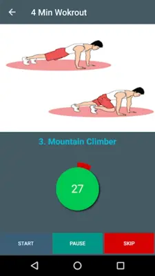 4 Min Workout - Tabata HIIT android App screenshot 0